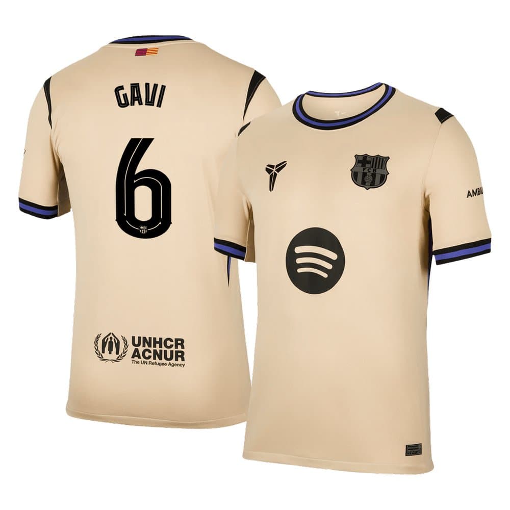 Men's GAVI #6 Barcelona Away Replica Soccer Jersey -UCL 2025/26 Men's GAVI #6 Barcelona Away Replica Soccer Jersey -UCL 2025/26