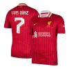 Men's Luis Díaz #7 Liverpool Home Replica Soccer Jersey - UCL 2024/25 Men's Luis Díaz #7 Liverpool Home Replica Soccer Jersey - UCL 2024/25