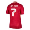 Men's Luis Díaz #7 Liverpool Home Replica Soccer Jersey - UCL 2024/25 Men's Luis Díaz #7 Liverpool Home Replica Soccer Jersey - UCL 2024/25