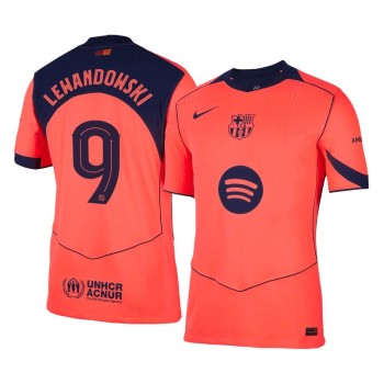 Men's LEWANDOWSKI #9 Barcelona Third Away Authentic Soccer Jersey - UCL 2025/26