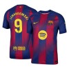 Men's LEWANDOWSKI #9 Barcelona Home Authentic Soccer Jersey 2025/26