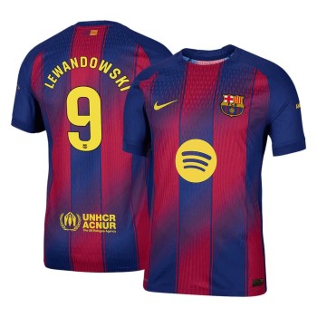 Men's LEWANDOWSKI #9 Barcelona Home Authentic Soccer Jersey 2025/26