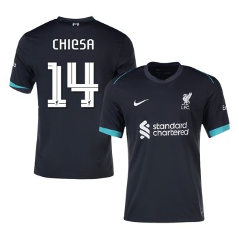 Men's CHIESA #14 Liverpool Away Replica Soccer Jersey - UCL 2024/25