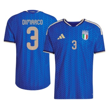Men's DIMARCO #3 Italy Home Authentic Jersey World Cup 2026
