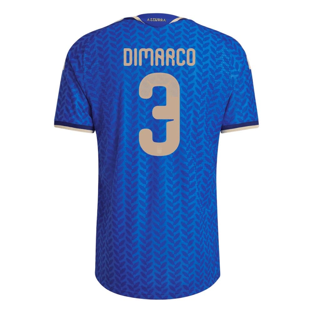 Men's DIMARCO #3 Italy Home Authentic Jersey World Cup 2026