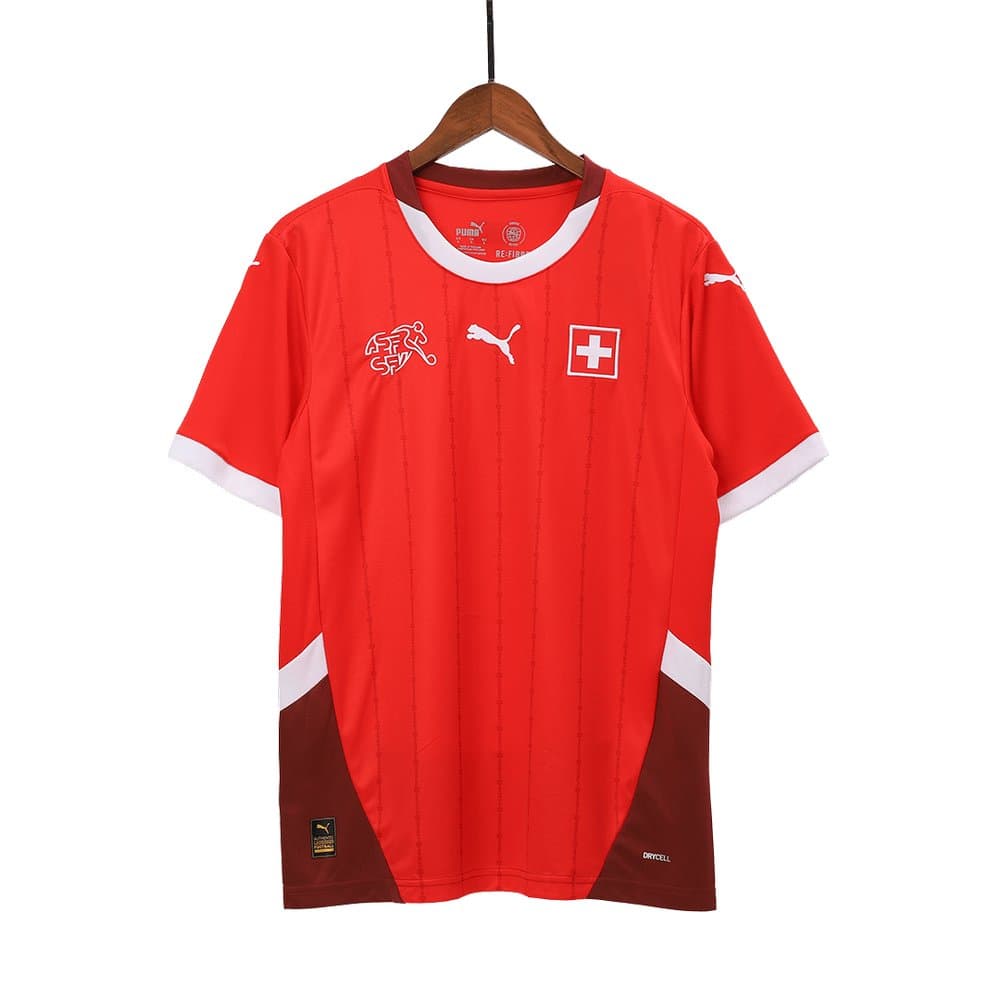 Men's Switzerland Home Replica Soccer Jersey EURO 2024 Men's Switzerland Home Replica Soccer Jersey EURO 2024