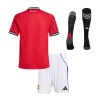 Kid's Manchester United Home Soccer Jersey Full Kit 2025/26