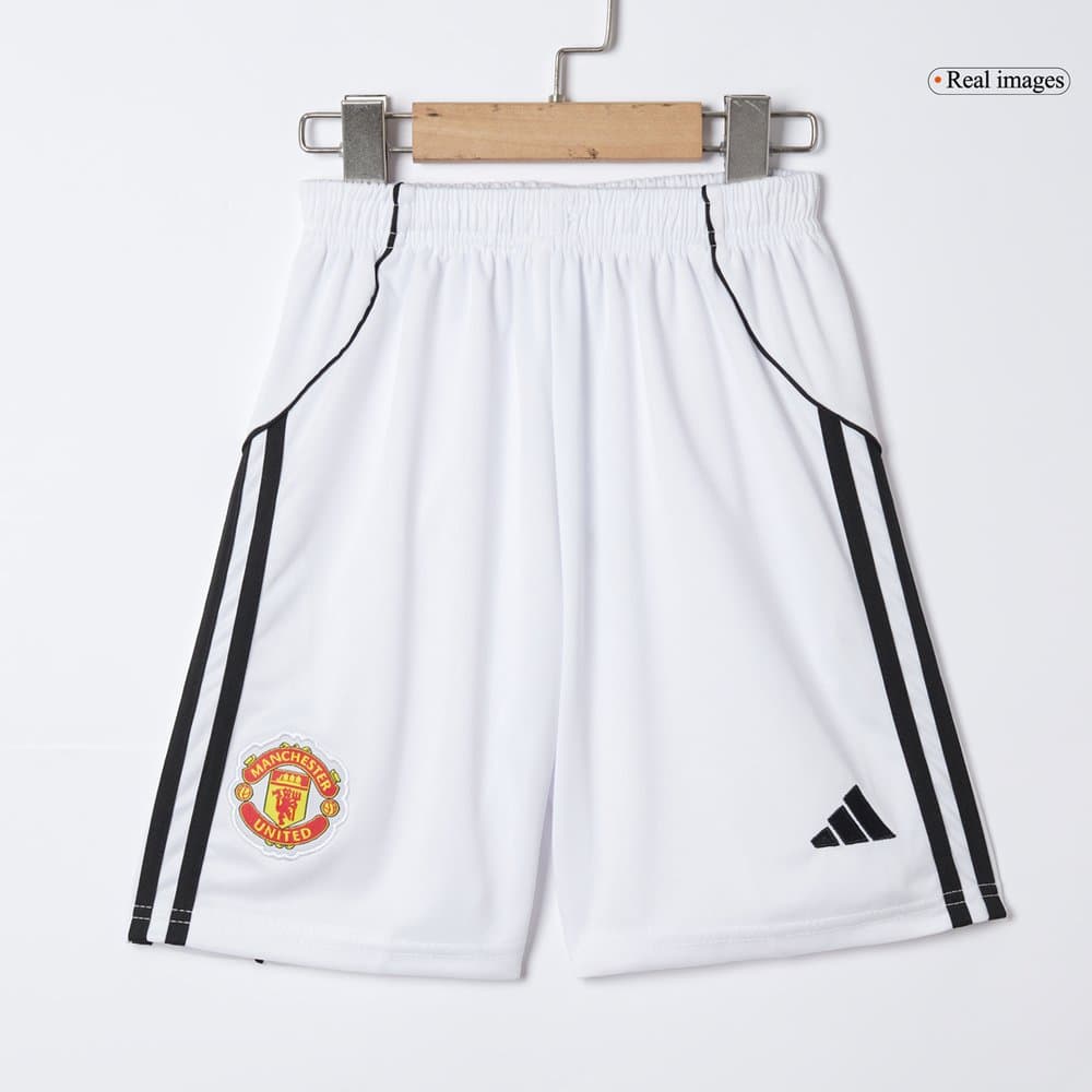 Kid's Manchester United Home Soccer Jersey Full Kit 2025/26