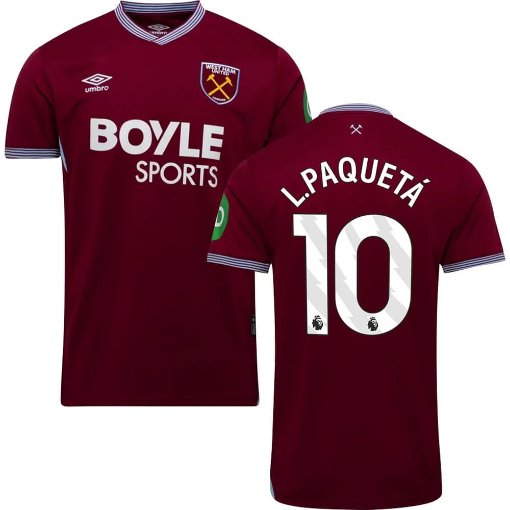 Men's L.PAQUETÁ #10 West Ham United Home Replica Jersey 2025/26 Men's L.PAQUETÁ #10 West Ham United Home Replica Jersey 2025/26