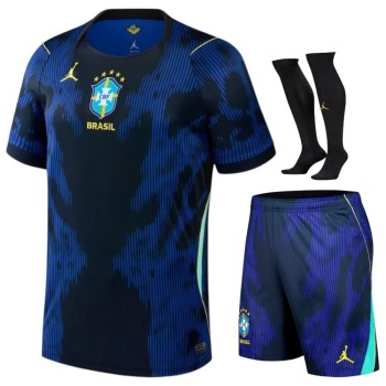 Kid's Brazil Away Replica Jersey Full Kit World Cup 2026