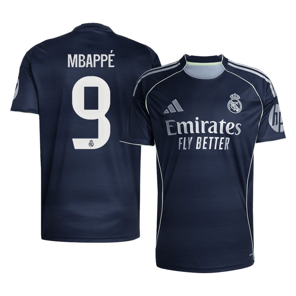 Men's MBAPPÉ #9 Real Madrid Away Replica Soccer Jersey 2025/26