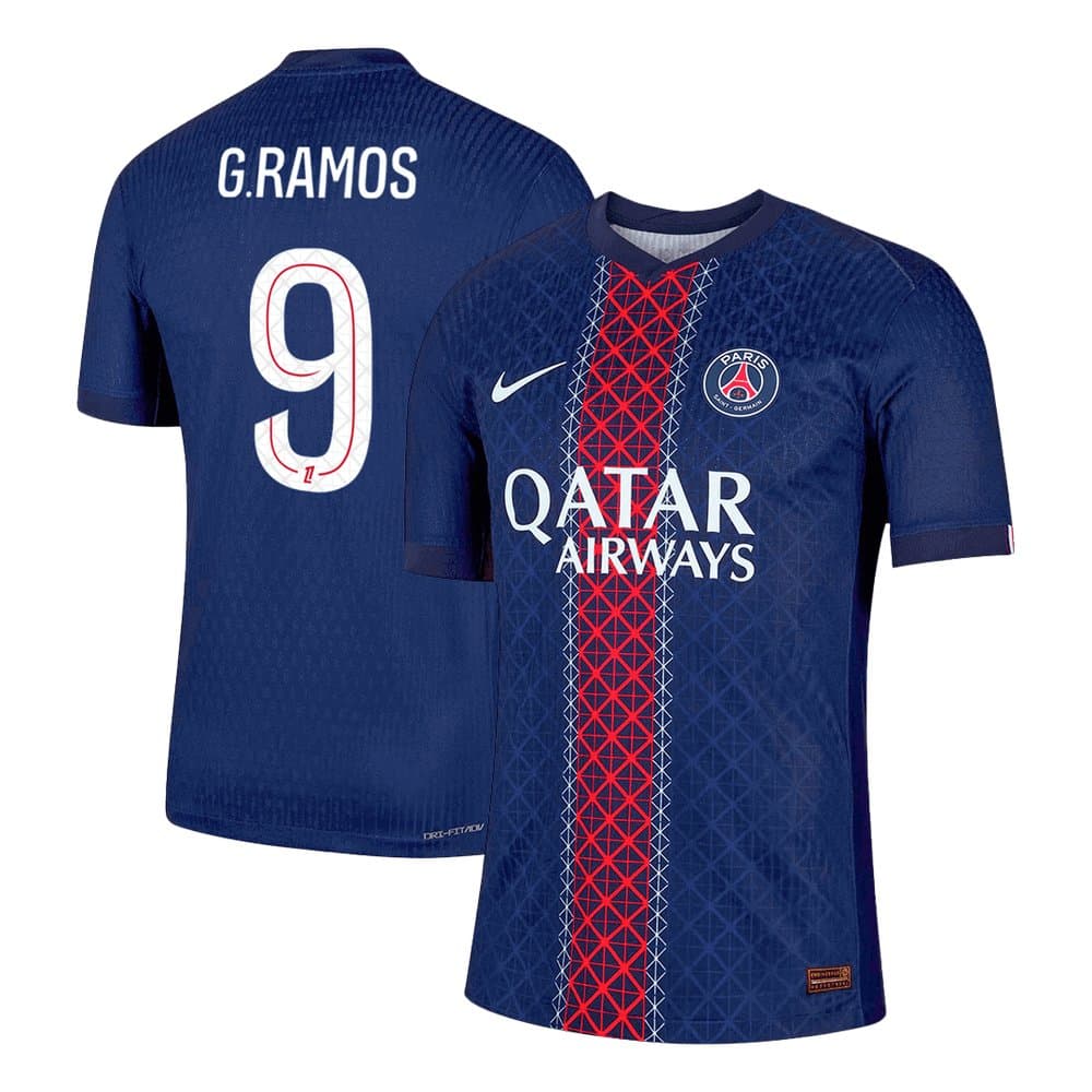 Men's G.RAMOS #9 PSG Home Authentic Jersey 2025/26