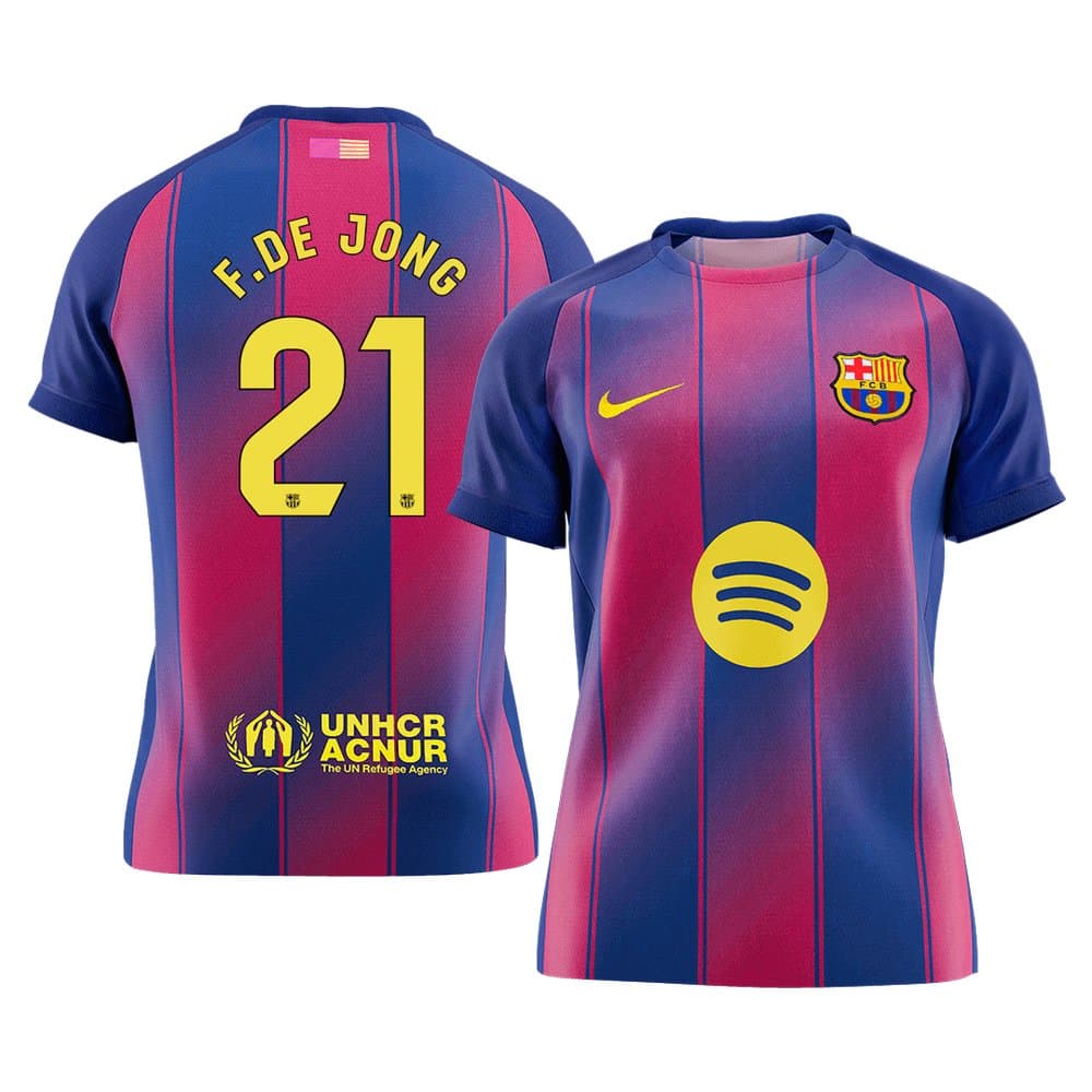 Men's F.DE JONG #21 Barcelona Home Replica Soccer Jersey 2025/26 Men's F.DE JONG #21 Barcelona Home Replica Soccer Jersey 2025/26