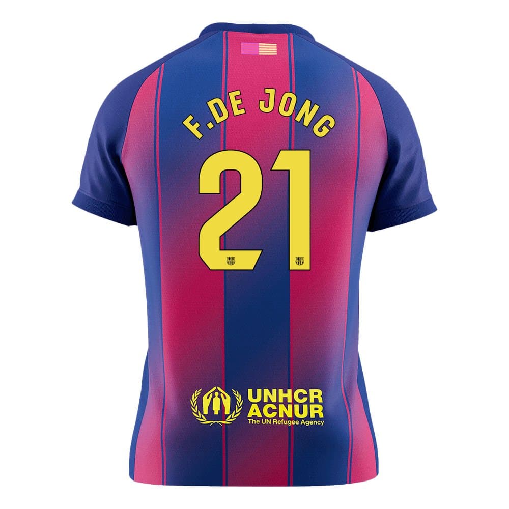 Men's F.DE JONG #21 Barcelona Home Replica Soccer Jersey 2025/26 Men's F.DE JONG #21 Barcelona Home Replica Soccer Jersey 2025/26