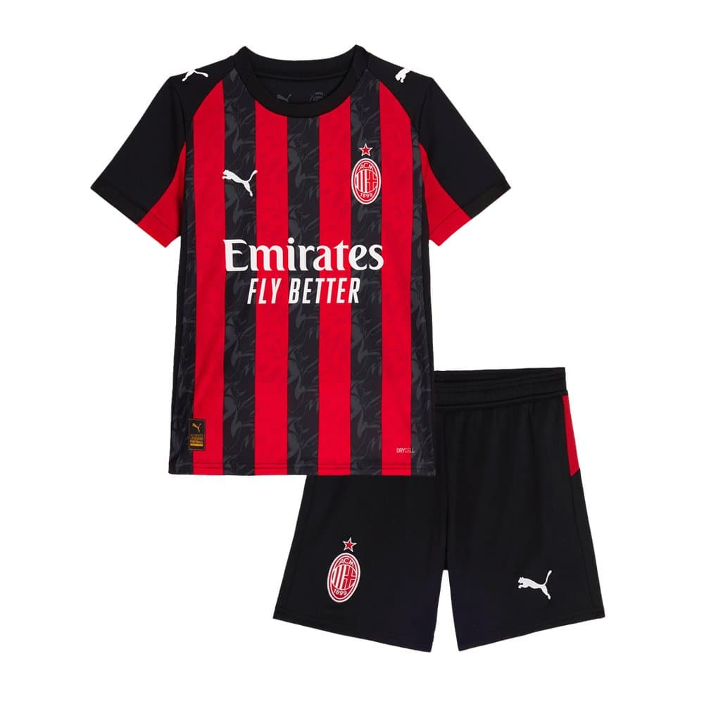 Kid's AC Milan Home Soccer Jersey Kit 2025/26 Kid's AC Milan Home Soccer Jersey Kit 2025/26