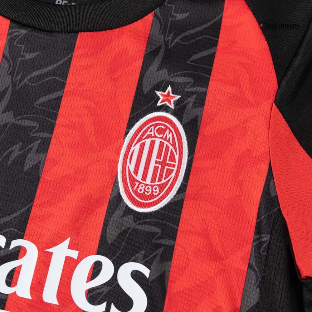 Kid's AC Milan Home Soccer Jersey Kit 2025/26 Kid's AC Milan Home Soccer Jersey Kit 2025/26