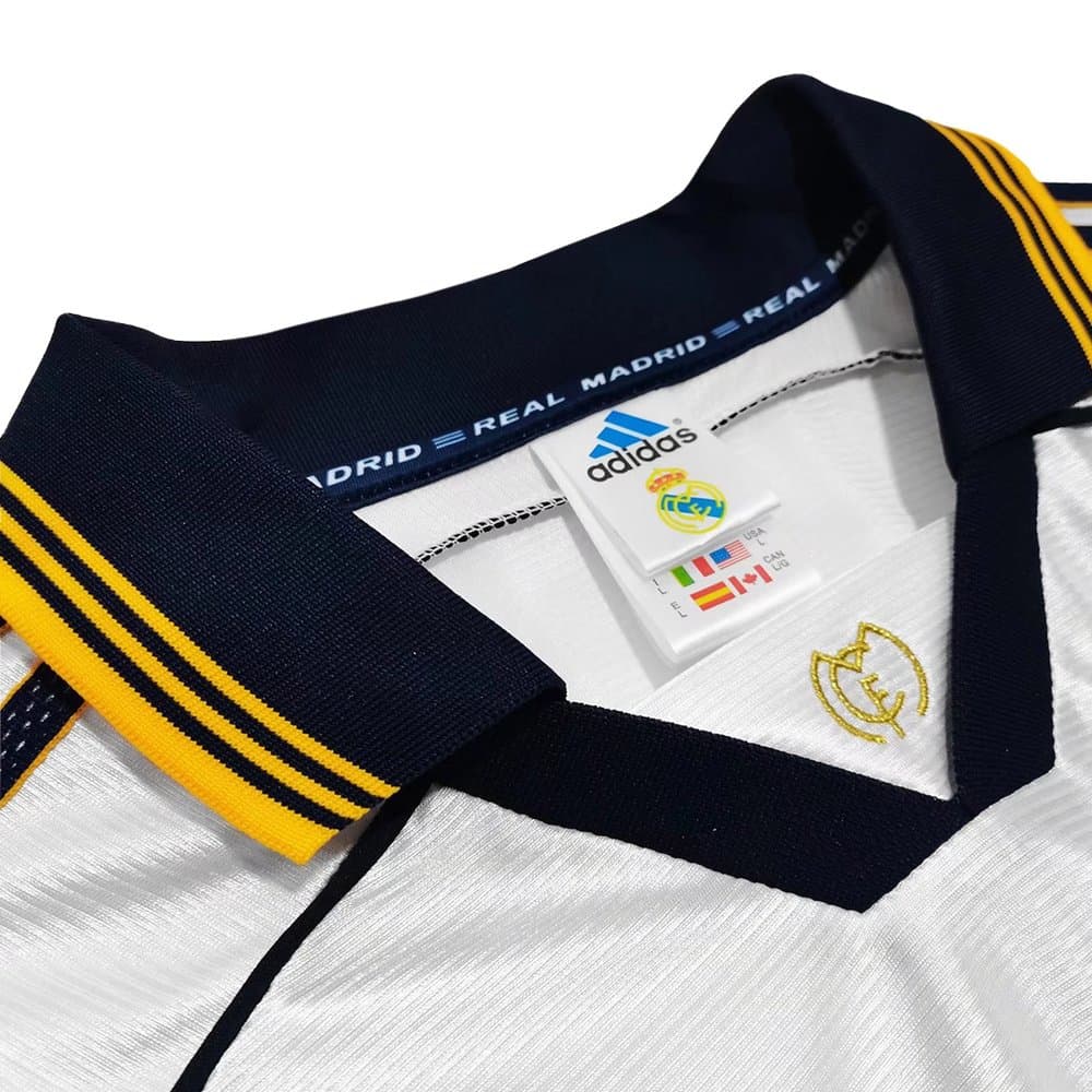 Men's RAUL #7 Real Madrid Home Retro Soccer Jersey 1999/00 Men's RAUL #7 Real Madrid Home Retro Soccer Jersey 1999/00