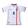 Men's SCHOLES #8 England Home Retro Soccer Jersey 2002