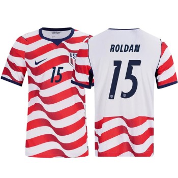 Men's Cristian Roldan #15 USA Home Match Authentic Jersey World Cup 2026 Men's Cristian Roldan #15 USA Home Match Authentic Jersey World Cup 2026