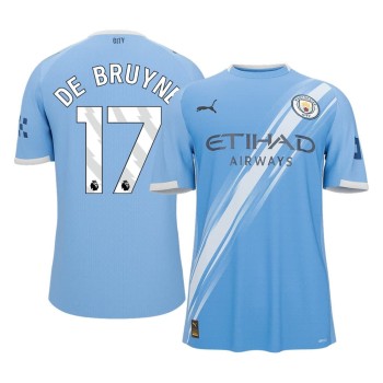 Men's DE BRUYNE #17 Manchester City Home Replica Soccer Jersey 2025/26 Men's DE BRUYNE #17 Manchester City Home Replica Soccer Jersey 2025/26