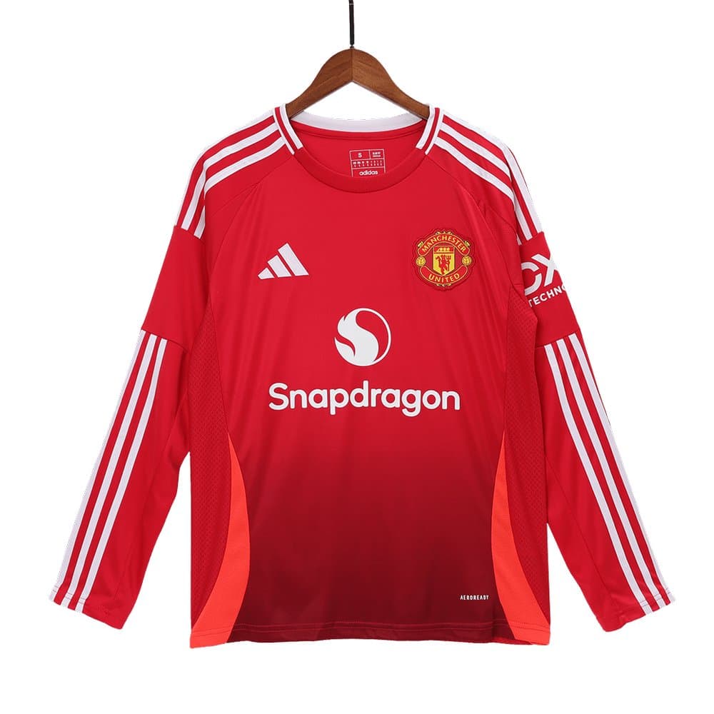 Men's Manchester United Home Long Sleeve Jersey 2024/25