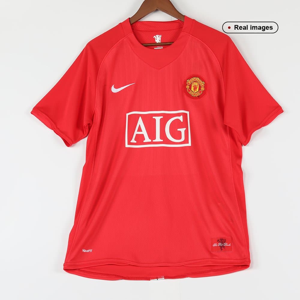 Men's Manchester United Home Retro Soccer Jersey 2007/08