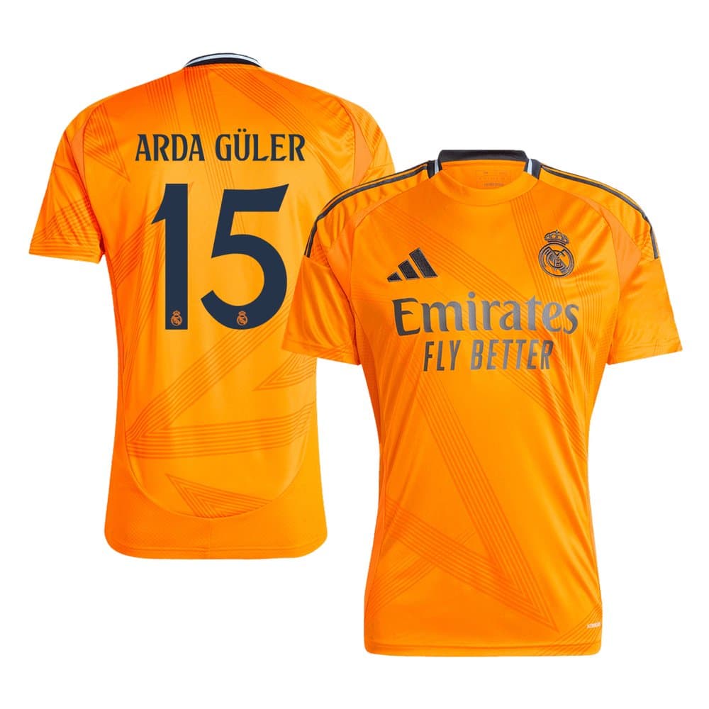 Men's ARDA GÜLER #15 Real Madrid Away Replica Soccer Jersey 2024/25 Men's ARDA GÜLER #15 Real Madrid Away Replica Soccer Jersey 2024/25