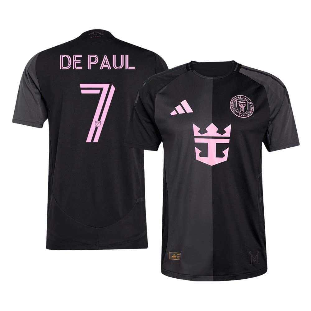 Men's DE PAUL #7 Inter Miami CF Away Authentic Soccer Jersey 2025 Men's DE PAUL #7 Inter Miami CF Away Authentic Soccer Jersey 2025