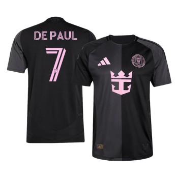 Men's DE PAUL #7 Inter Miami CF Away Authentic Soccer Jersey 2025