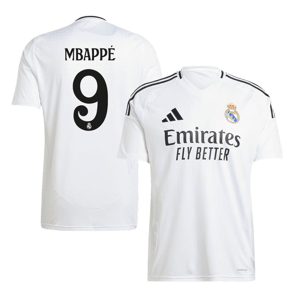 Men's MBAPPÉ #9 Real Madrid Home Replica Soccer Jersey 2024/25