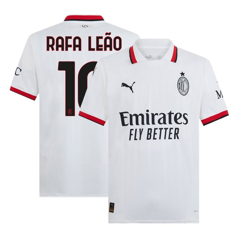 Men's RAFA LEÃO #10 AC Milan Away Replica Soccer Jersey 2024/25 Men's RAFA LEÃO #10 AC Milan Away Replica Soccer Jersey 2024/25