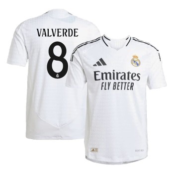 Men's VALVERDE #8 Real Madrid Home Authentic Soccer Jersey 2024/25 Men's VALVERDE #8 Real Madrid Home Authentic Soccer Jersey 2024/25