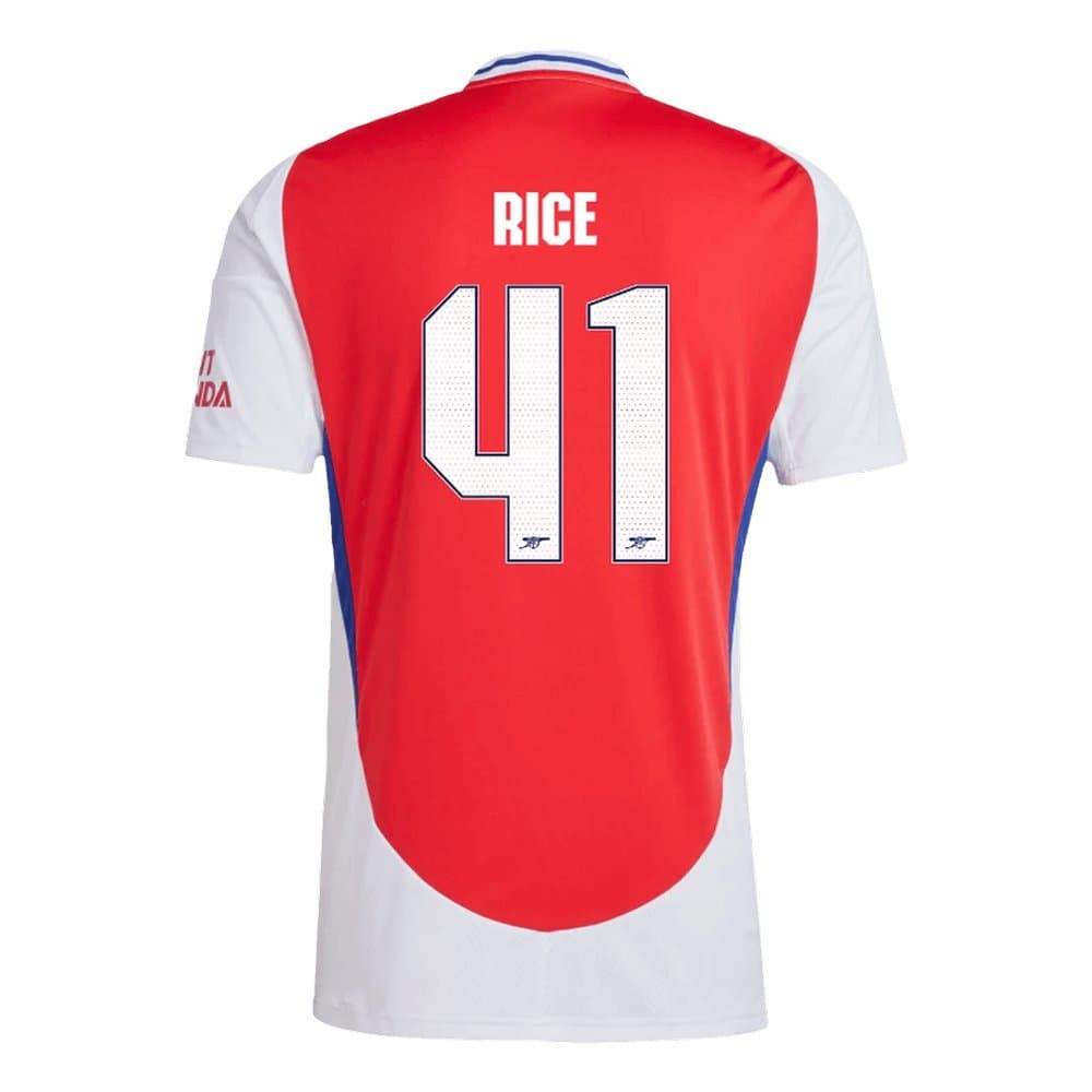 Men's RICE #41 Arsenal Home Replica Soccer Jersey -UCL 2024/25