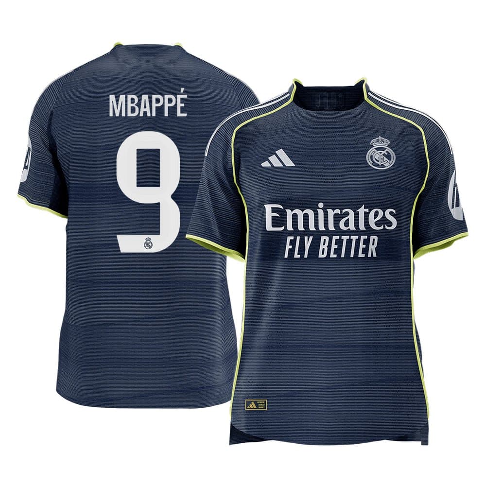 Men's MBAPPÉ #9 Real Madrid Away Authentic Soccer Jersey 2025/26