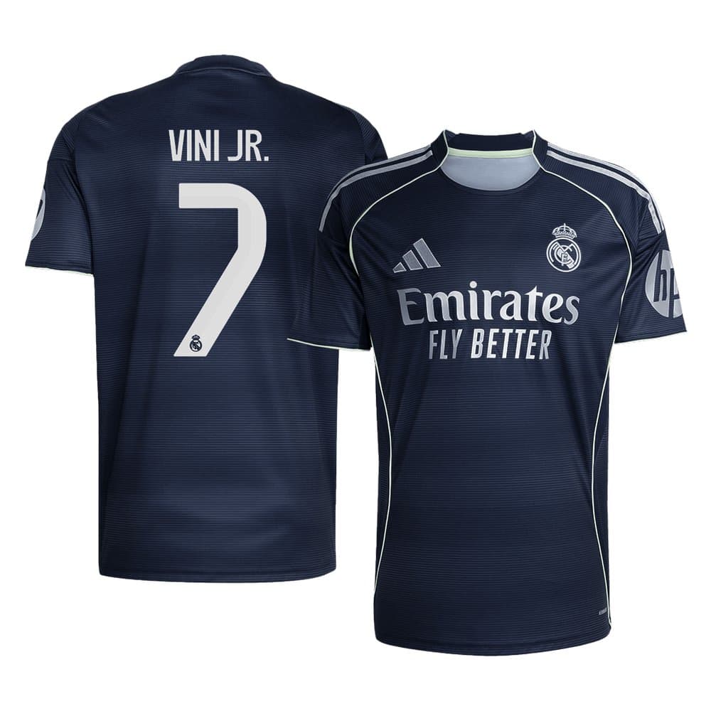 Men's VINI JR. #7 Real Madrid Away Replica Soccer Jersey 2025/26
