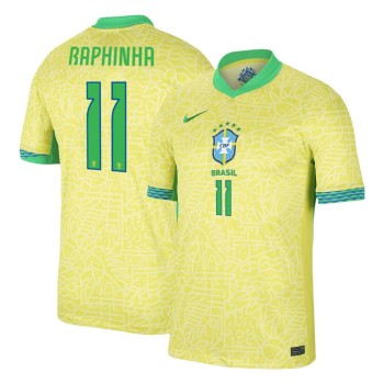 Men's RAPHINHA #11 Brazil Home Replica Soccer Jersey Copa America 2024 Men's RAPHINHA #11 Brazil Home Replica Soccer Jersey Copa America 2024
