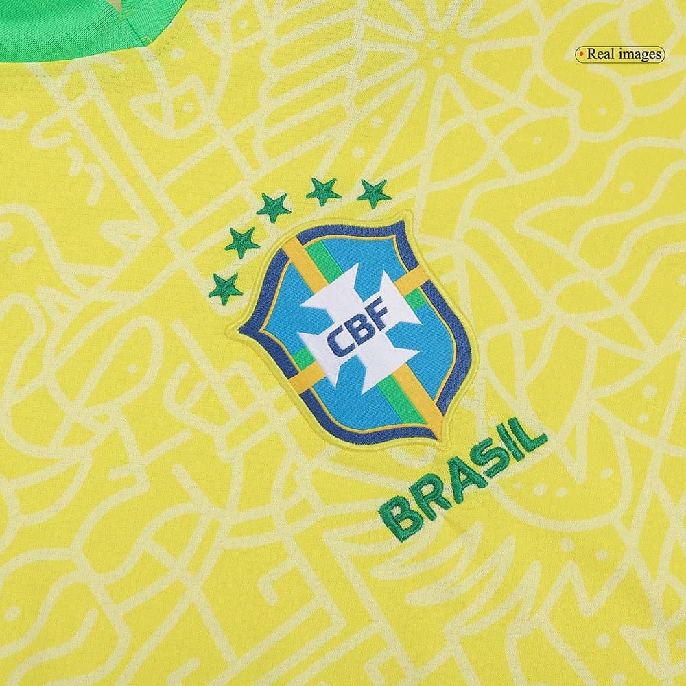 Men's RAPHINHA #11 Brazil Home Replica Soccer Jersey Copa America 2024