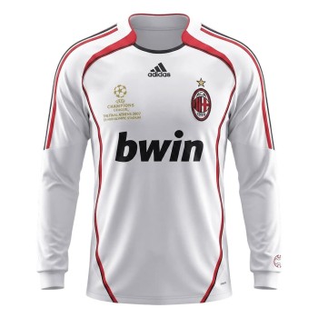 Men's AC Milan Away Long Sleeve Retro Soccer Jersey 2006/07