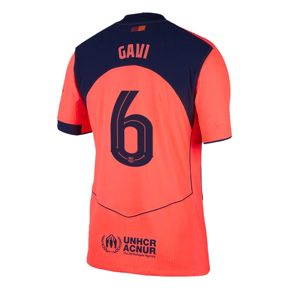 Men's GAVI #6 Barcelona Third Away Authentic Soccer Jersey - UCL 2025/26