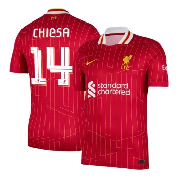 Men's CHIESA #14 Liverpool Home Replica Soccer Jersey - UCL 2024/25 Men's CHIESA #14 Liverpool Home Replica Soccer Jersey - UCL 2024/25