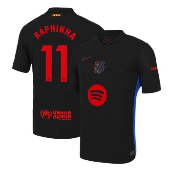 Men's RAPHINHA #11 Barcelona Away Authentic Soccer Jersey - Spotify Logo Without Text 2024/25 Men's RAPHINHA #11 Barcelona Away Authentic Soccer Jersey - Spotify Logo Without Text 2024/25