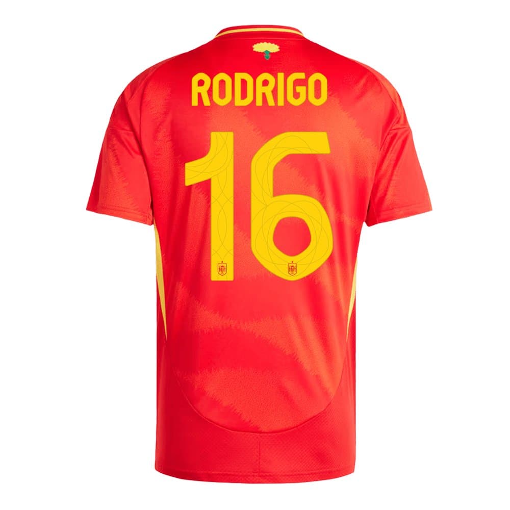 Men's RODRIGO #16 Spain Home Replica Soccer Jersey EURO 2024