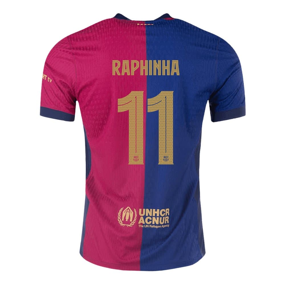 Men's RAPHINHA #11 Barcelona Home Authentic Soccer Jersey- UCL 2024/25 Men's RAPHINHA #11 Barcelona Home Authentic Soccer Jersey- UCL 2024/25