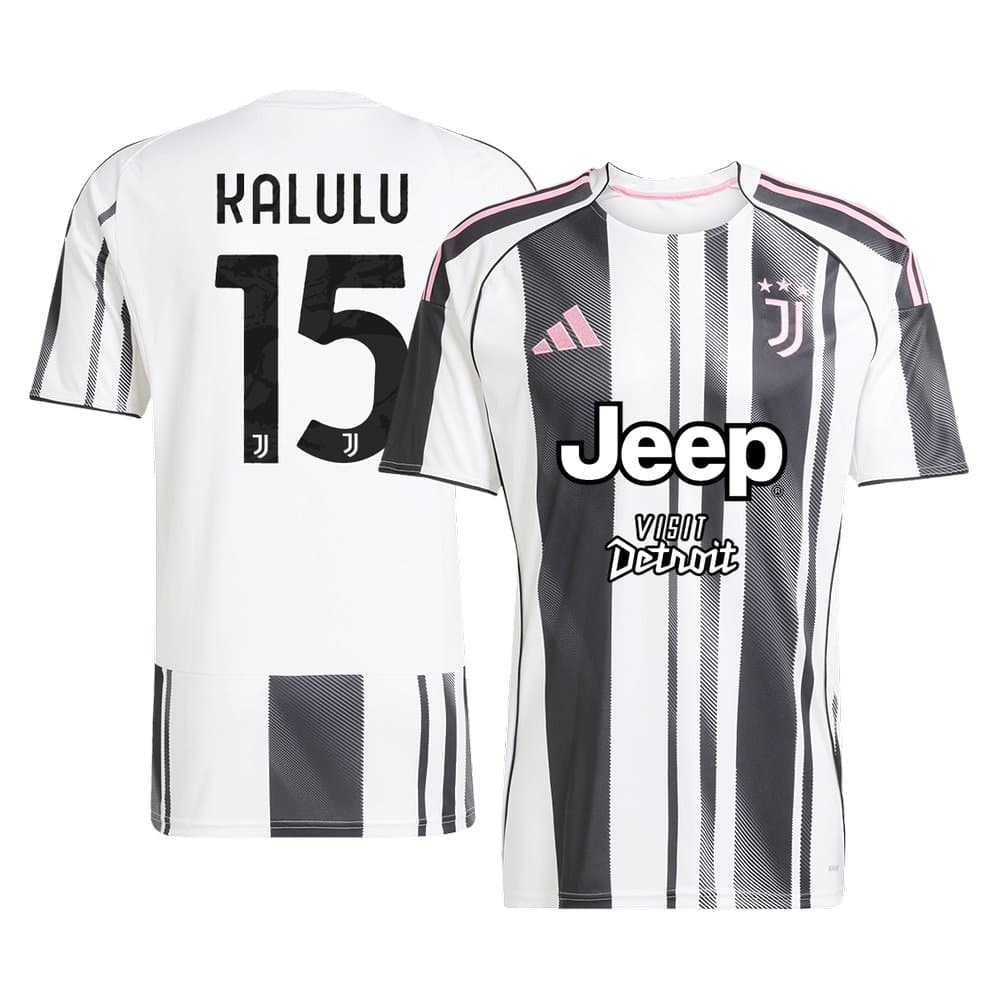Men's KALULU #15 Juventus Home Replica Soccer Jersey 2025/26 Men's KALULU #15 Juventus Home Replica Soccer Jersey 2025/26