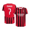 Men's MORATA #7 AC Milan Home Authentic Soccer Jersey - UCL 2024/25 Men's MORATA #7 AC Milan Home Authentic Soccer Jersey - UCL 2024/25