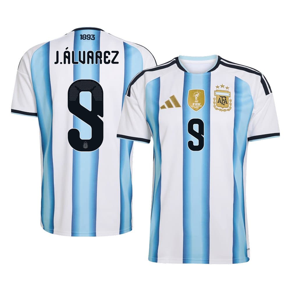 Men's J.ÁLVAREZ #9 Argentina Home Replica Soccer Jersey World Cup 2026 Men's J.ÁLVAREZ #9 Argentina Home Replica Soccer Jersey World Cup 2026