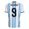Men's J.ÁLVAREZ #9 Argentina Home Replica Soccer Jersey World Cup 2026 Men's J.ÁLVAREZ #9 Argentina Home Replica Soccer Jersey World Cup 2026