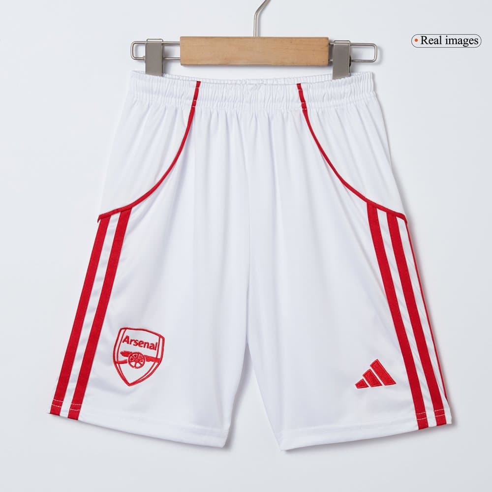 Kid's Arsenal Home Soccer Jersey Full Kit 2025/26 Kid's Arsenal Home Soccer Jersey Full Kit 2025/26