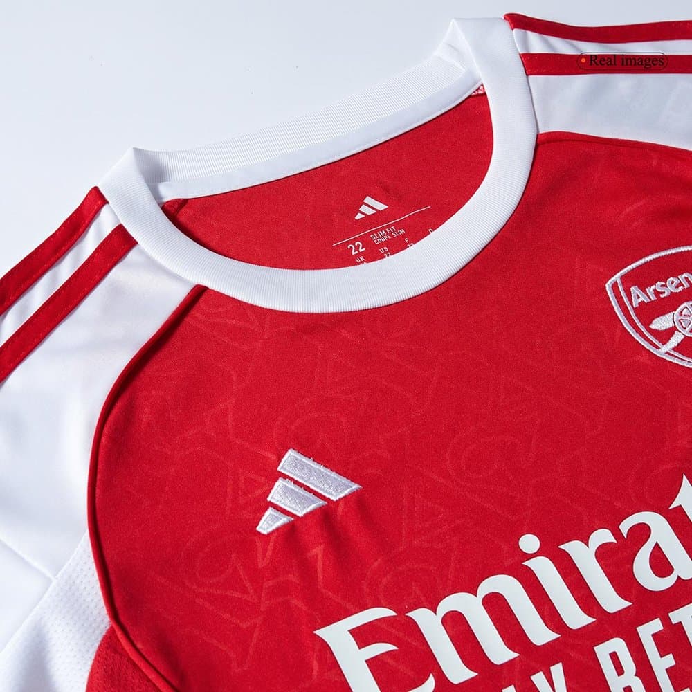 Kid's Arsenal Home Soccer Jersey Full Kit 2025/26 Kid's Arsenal Home Soccer Jersey Full Kit 2025/26