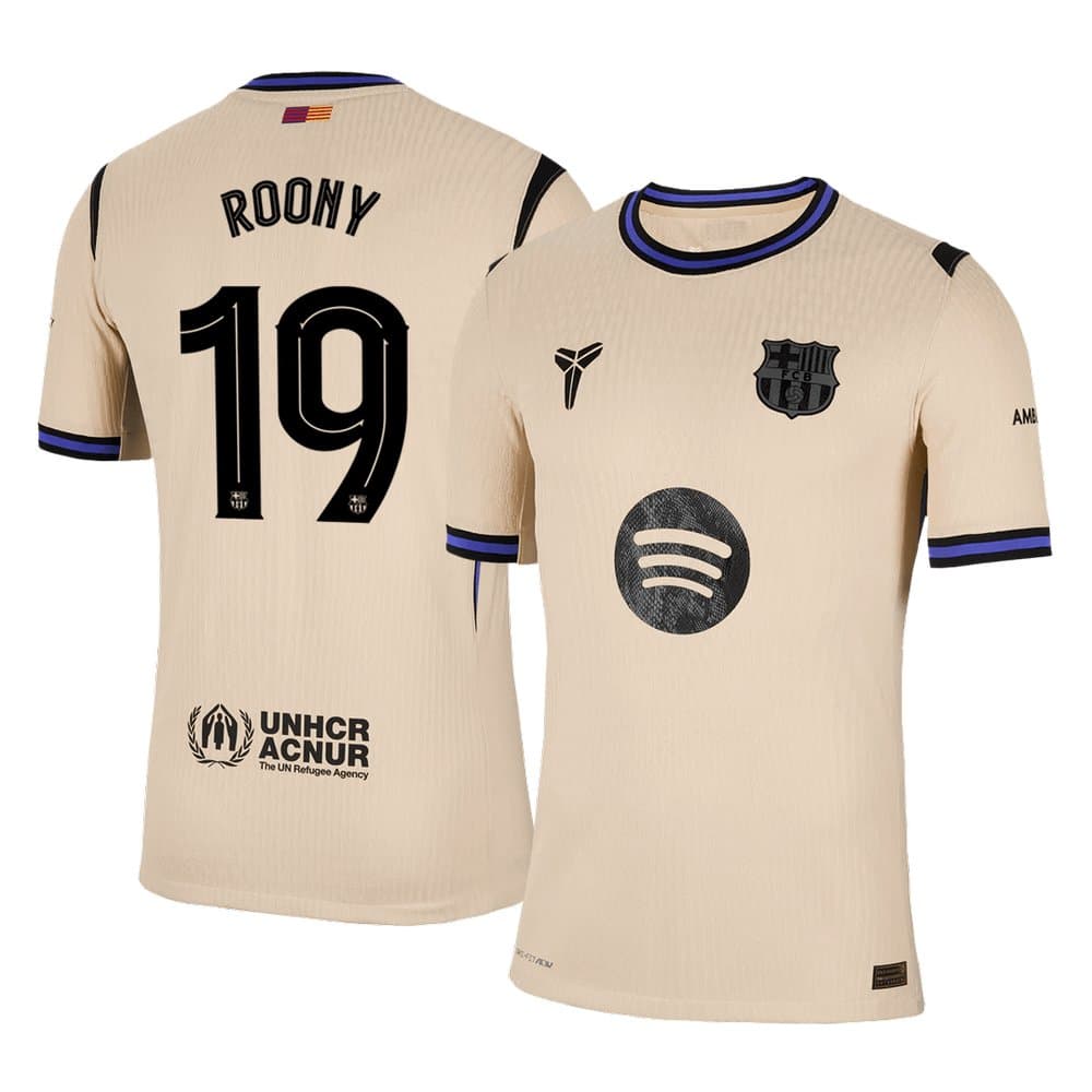 Men's ROONY #19 Barcelona Away Authentic Soccer Jersey - UCL 2025/26 Men's ROONY #19 Barcelona Away Authentic Soccer Jersey - UCL 2025/26